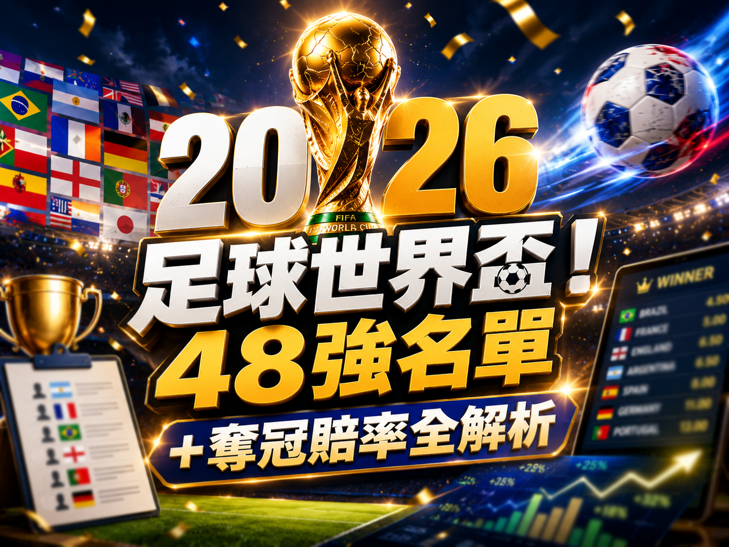 2026足球世界盃！48強名單＋奪冠賠率全解析