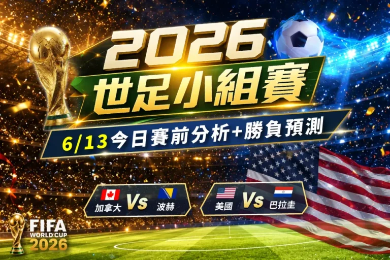 2026 FIFA World cup 世界盃 今日預測